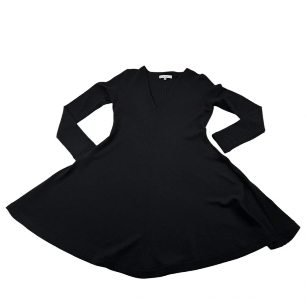 IRO Matvey Black Knit Long Sleeve Mini Wool Blend Dress